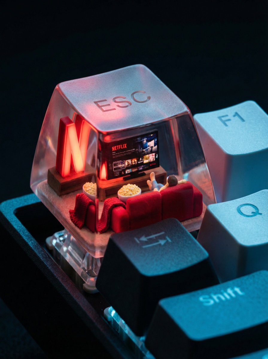 Photorealistic Keycap Scene