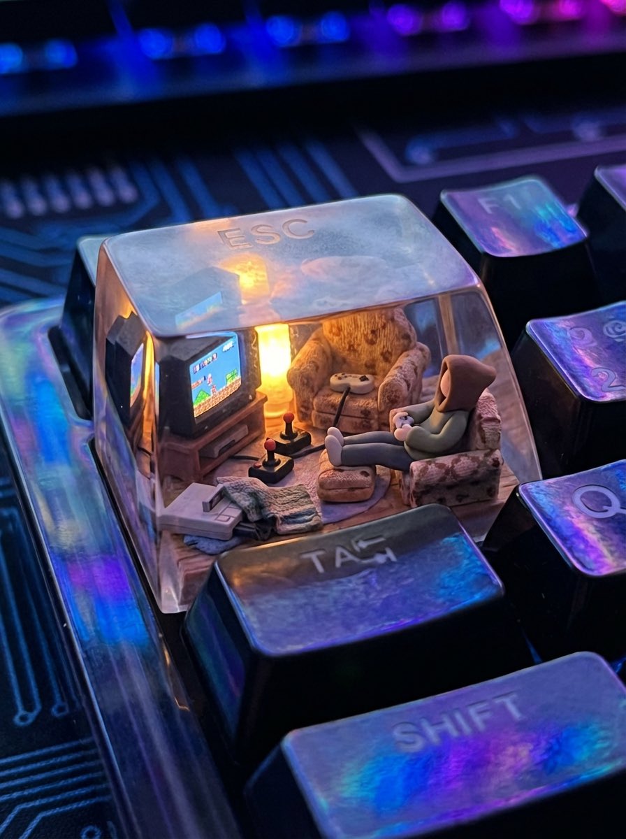 Photorealistic Keycap Scene